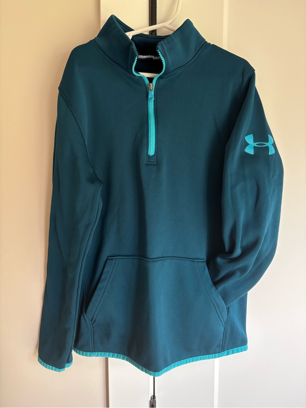 Under Armour Teal Quarter-Zip Pullover with Aqua Accents